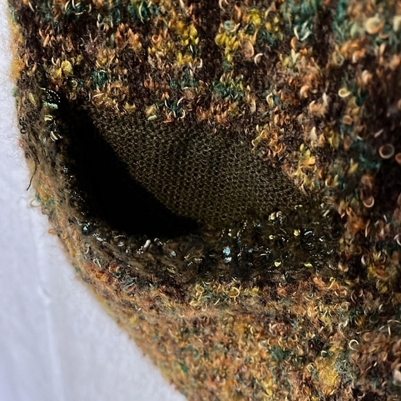 Curio vintage knit wool blend sleeveless sweater vest w/pockets boho.l retro. PL - Picture 7 of 8